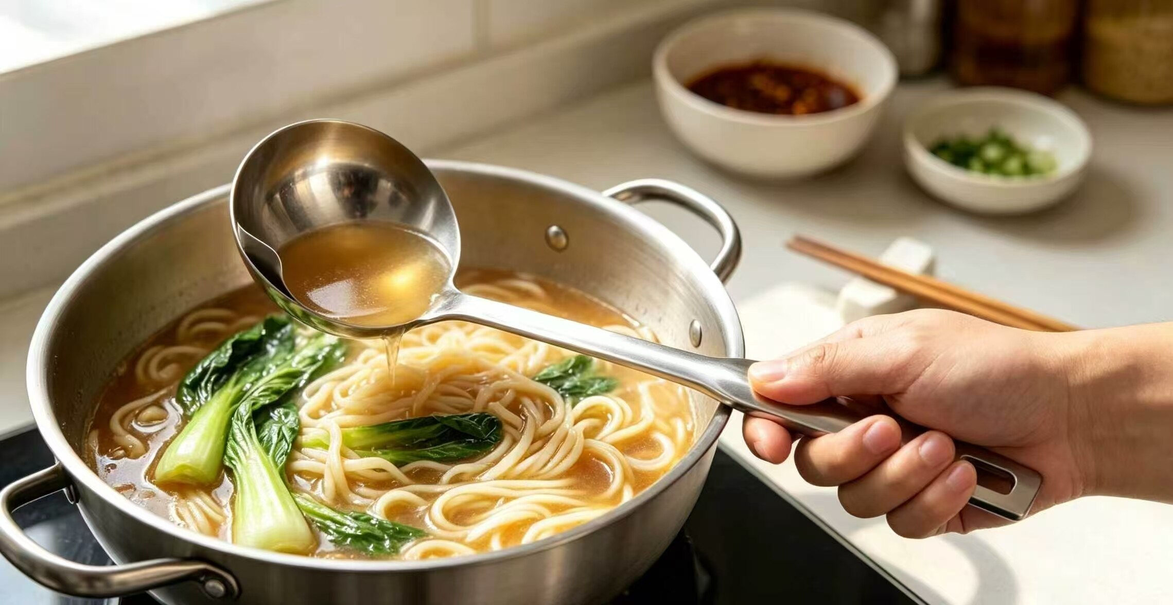 Stainless Steel Long-Handled Soup Ladle 5