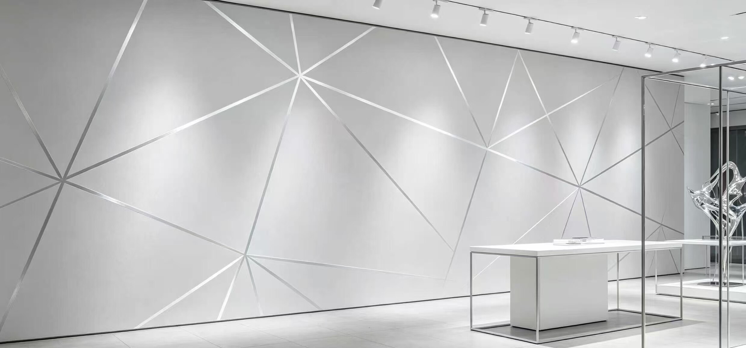 Silver String Star Track Wall Decal 2