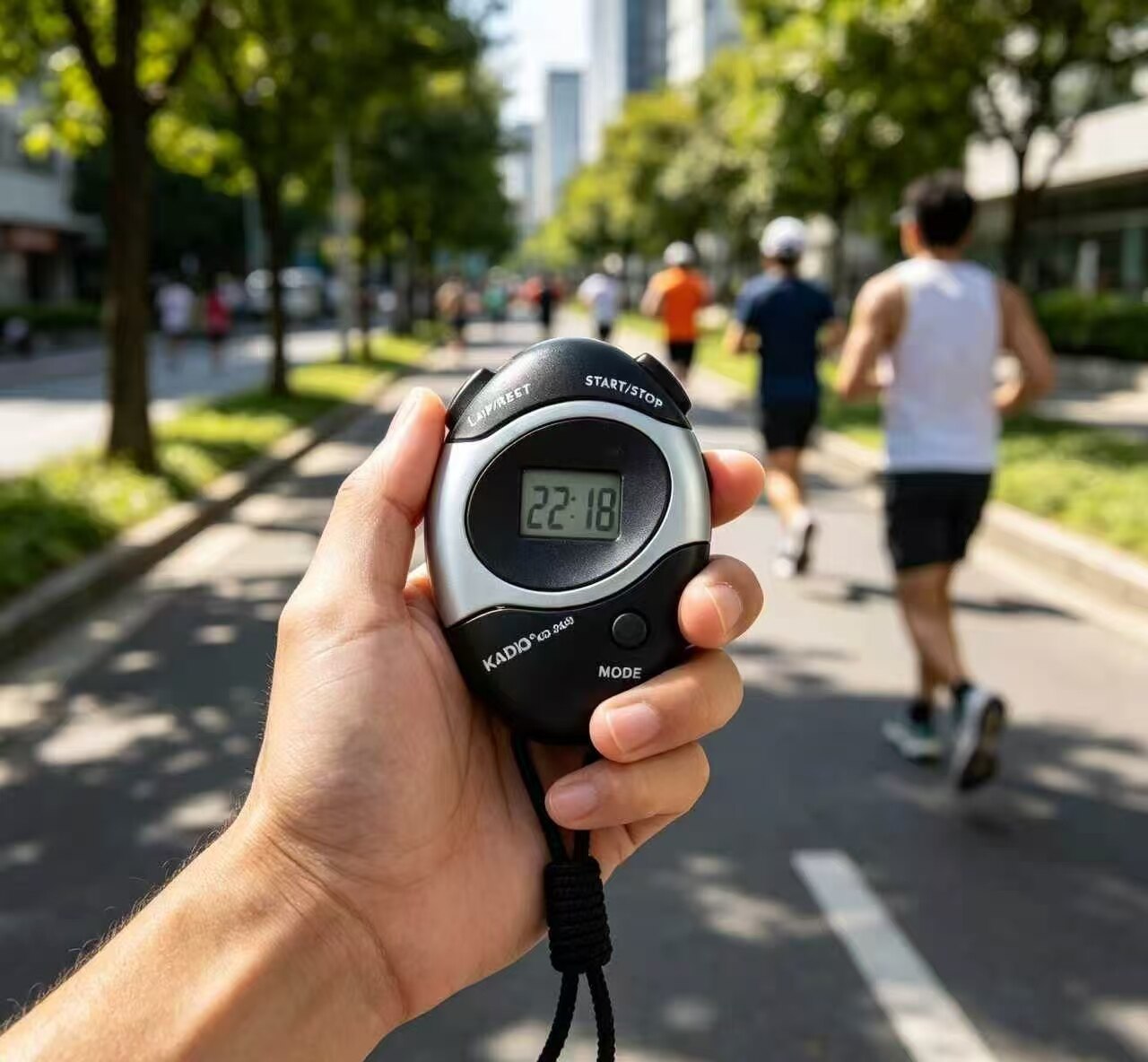 Black & White Dual-Button Stopwatch 4