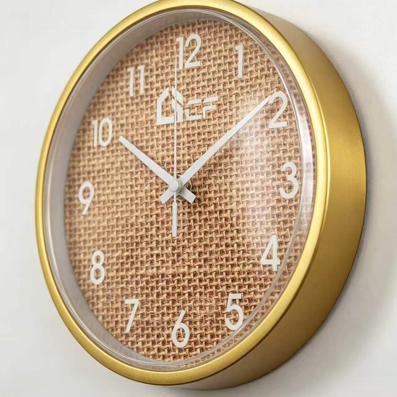 Warm-toned Linen Vintage Wall Clock 5
