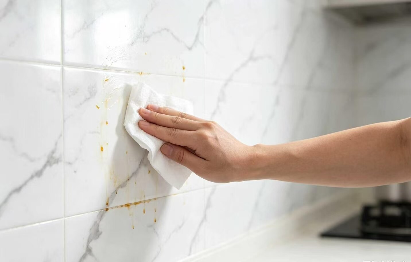 Gray Stone Pattern Bathroom Wallpaper 4