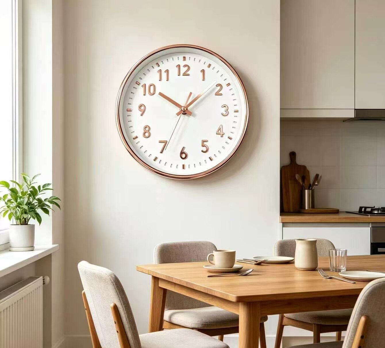 Modern versatile white wall clock 3