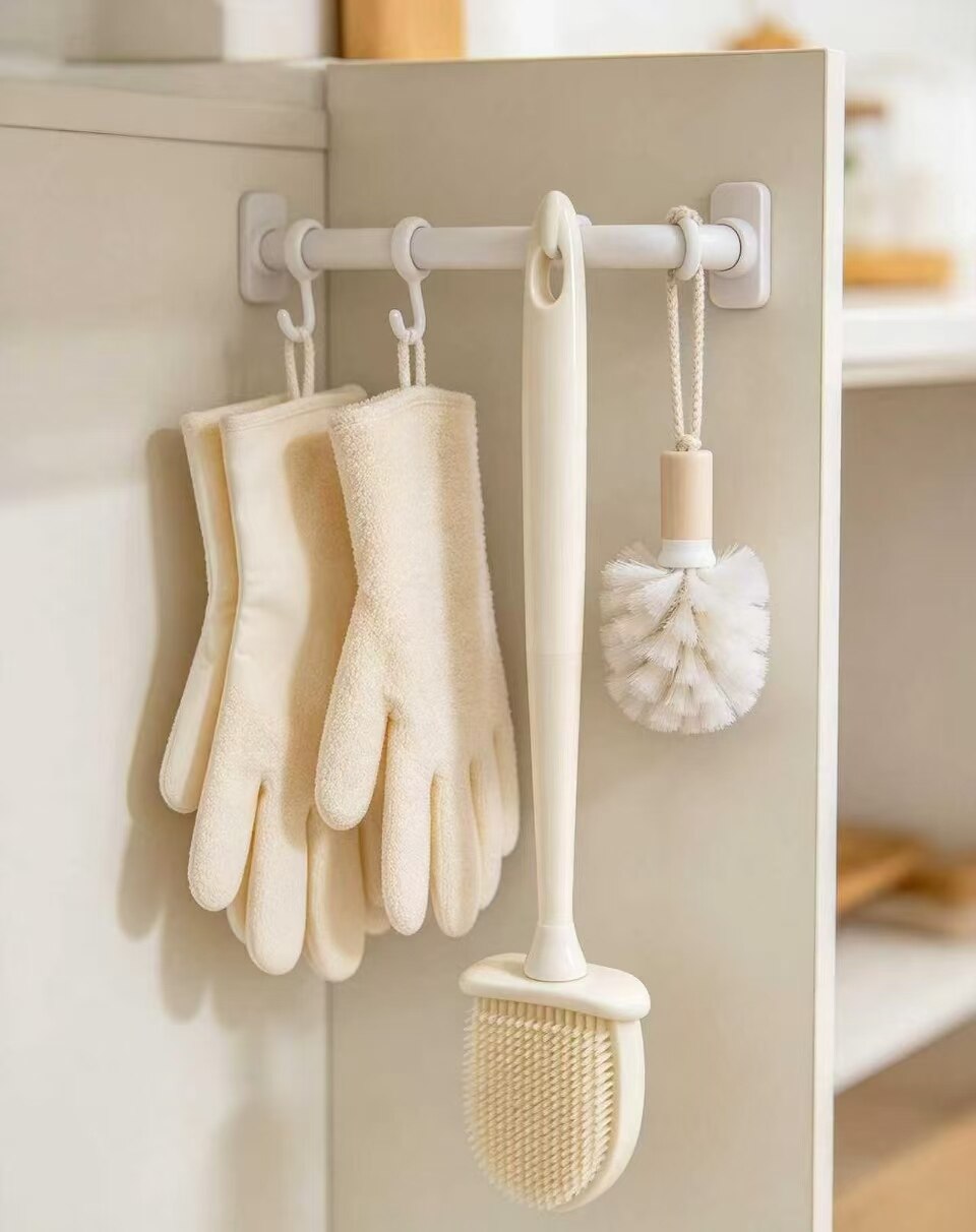 Long-handled brush with white porcelain curved surface 5
