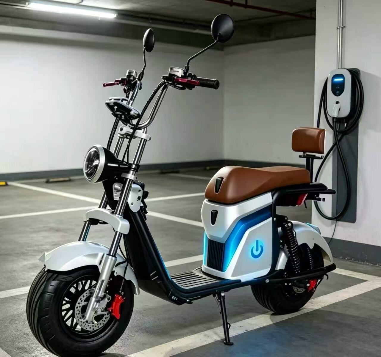 蓝光复古巡航电动车 5