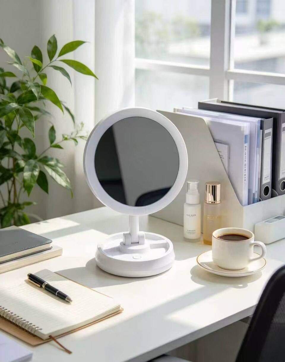 Plain White Elegant Vanity Mirror 4