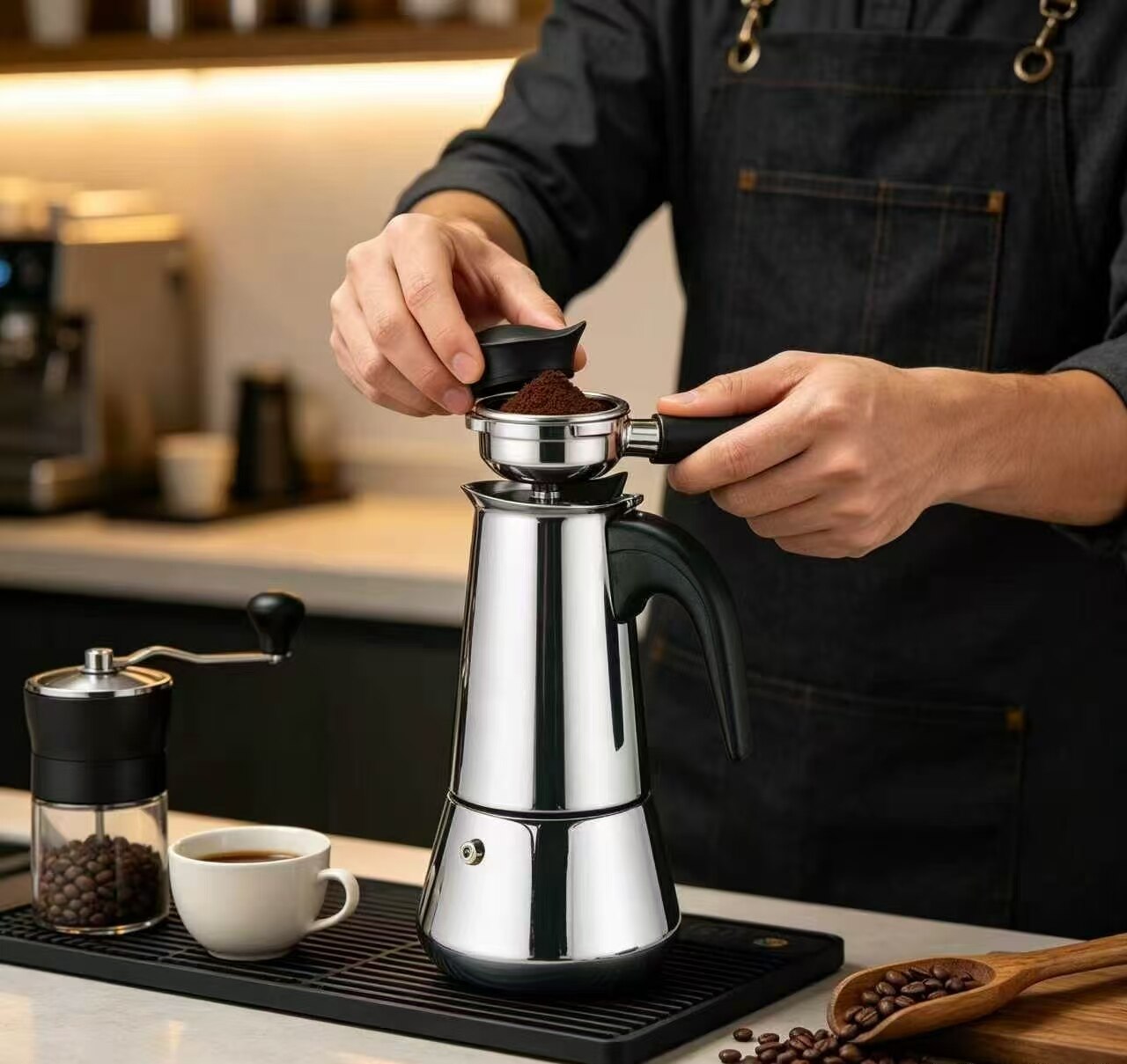 Luxury Stainless Steel Italian Coffee Machine 2