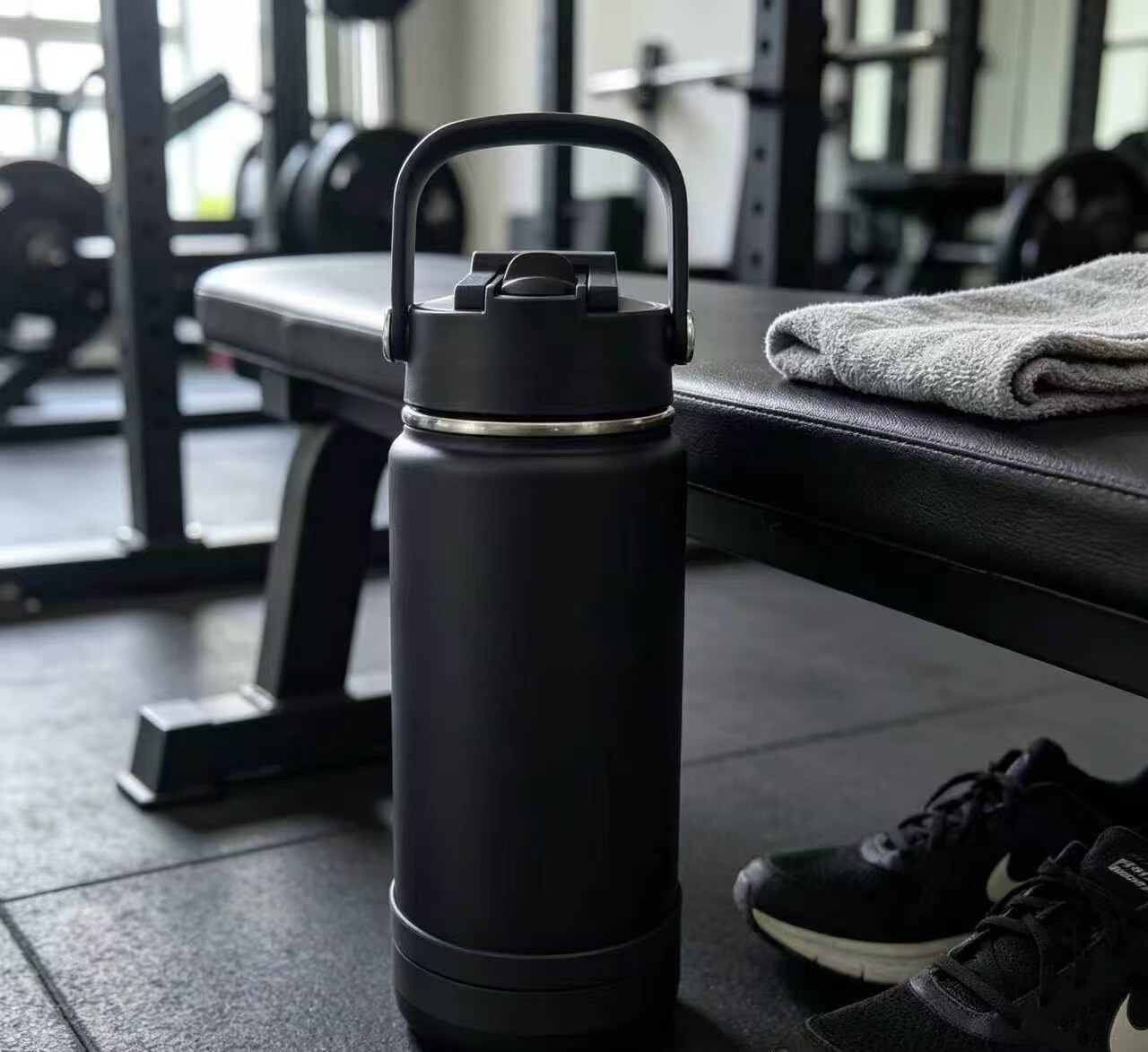 Matte Black Pop-Up Travel Tumbler 4