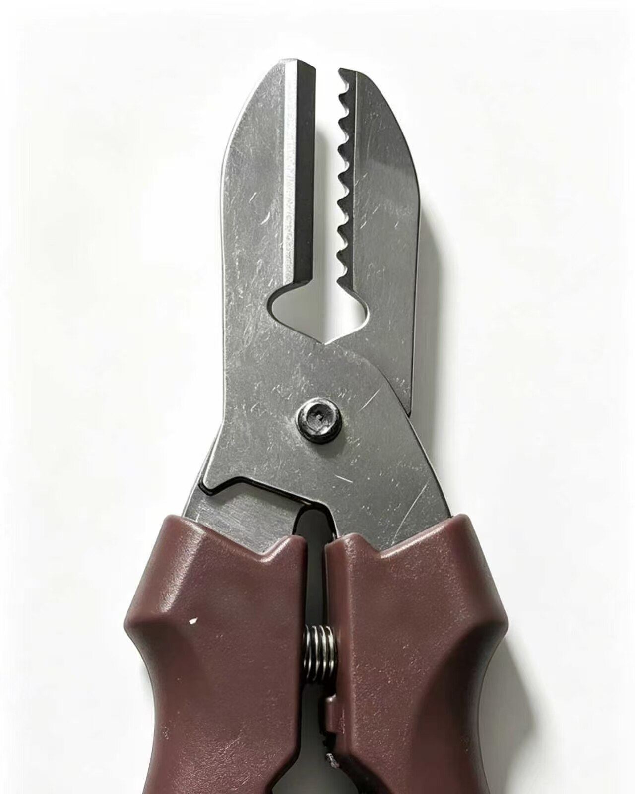 Dark Brown Spring-Loaded Multi-Function Electrician's Pliers 5