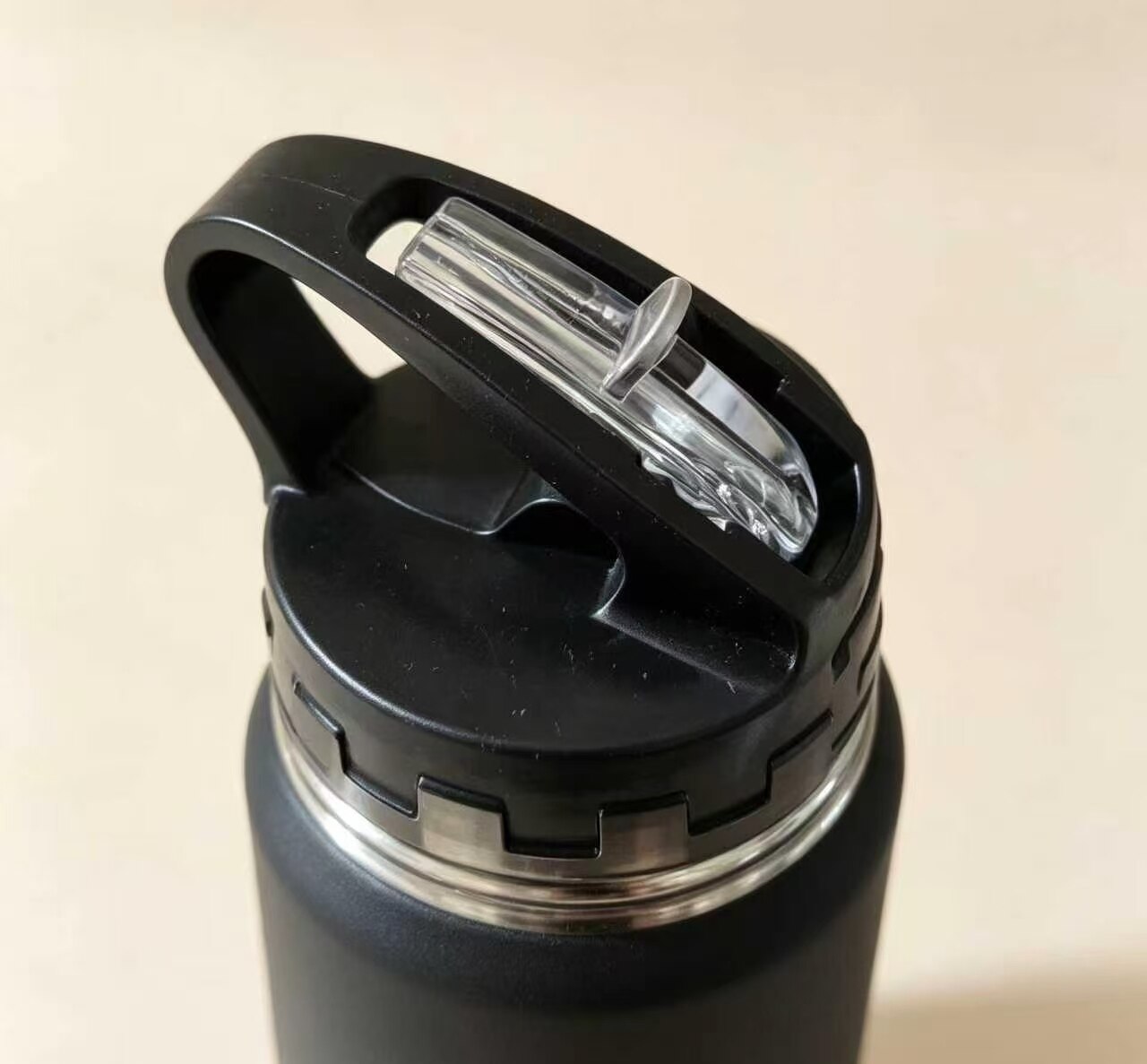 Obsidian Black Functional Straw Thermos 5
