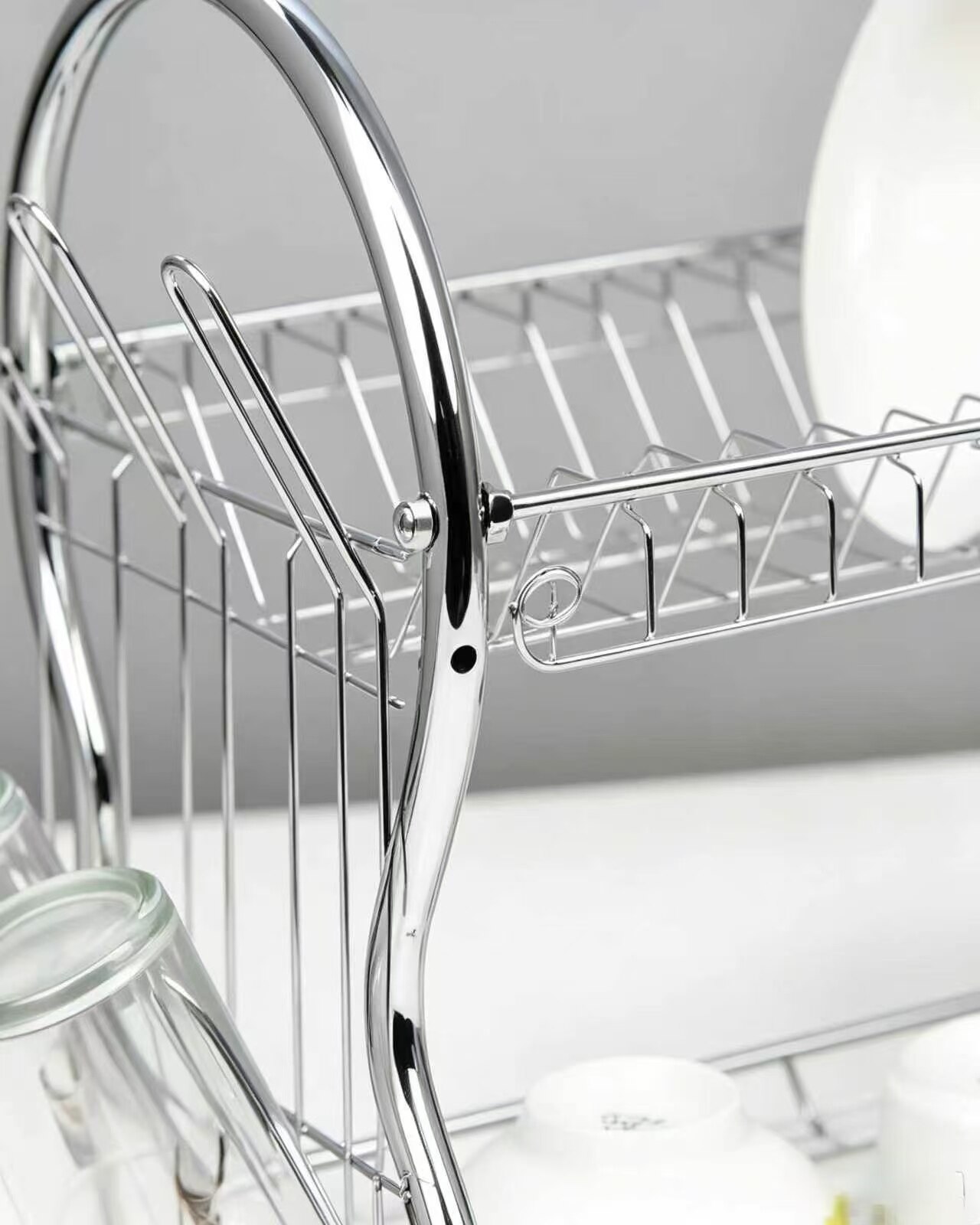 Two-Tier Metal Dish Rack 5