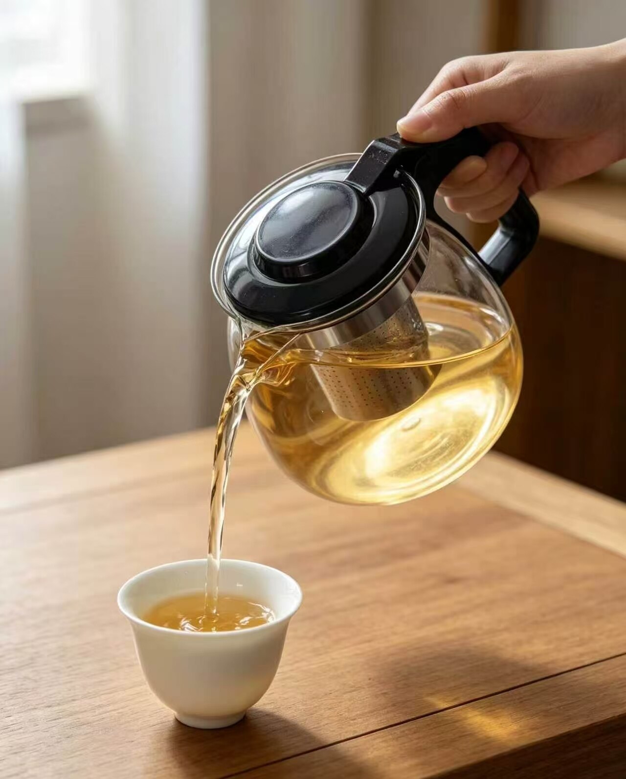Simple Black Large Teapot 4