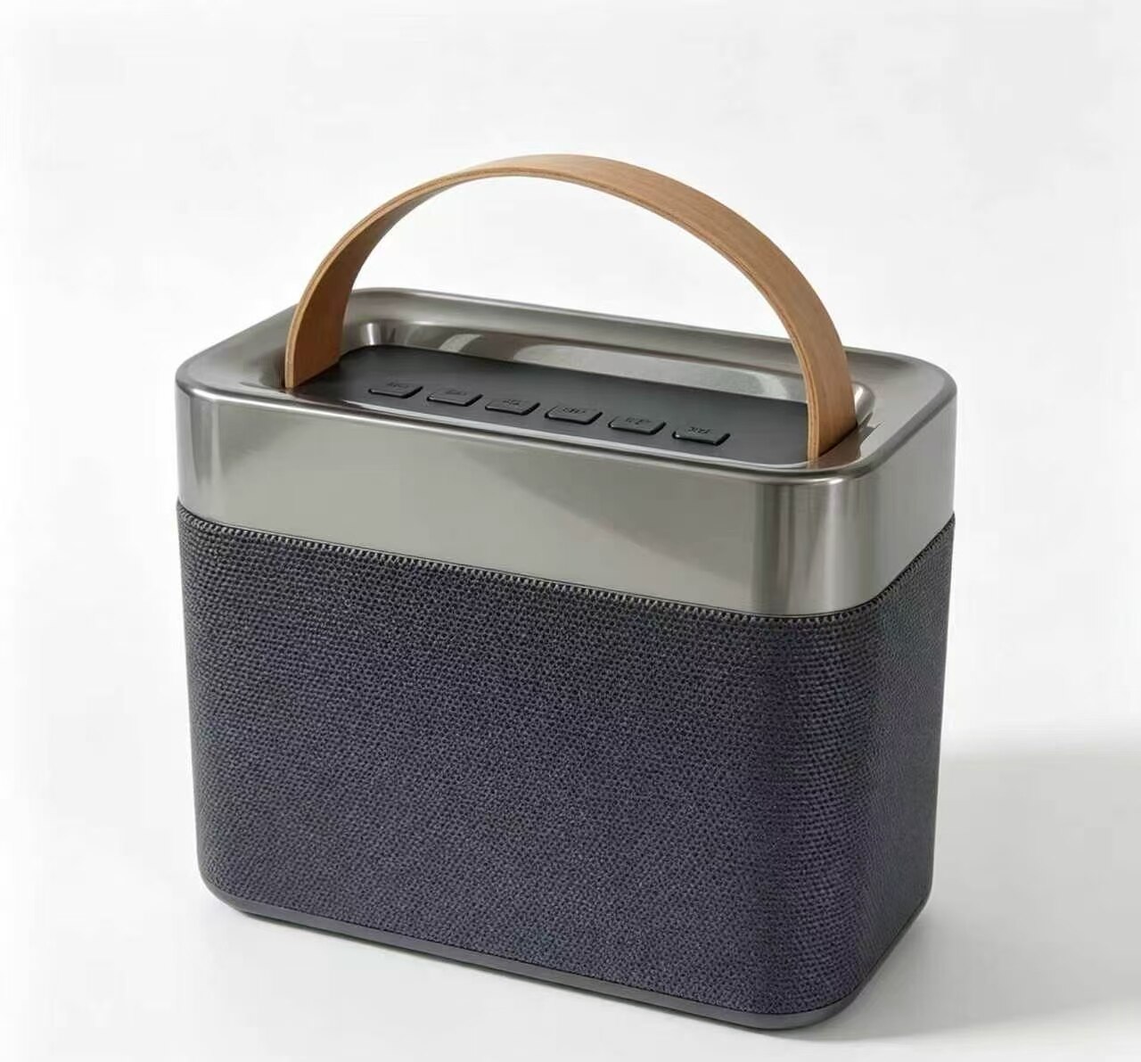 Gray Crystal Wood-Handle Speaker