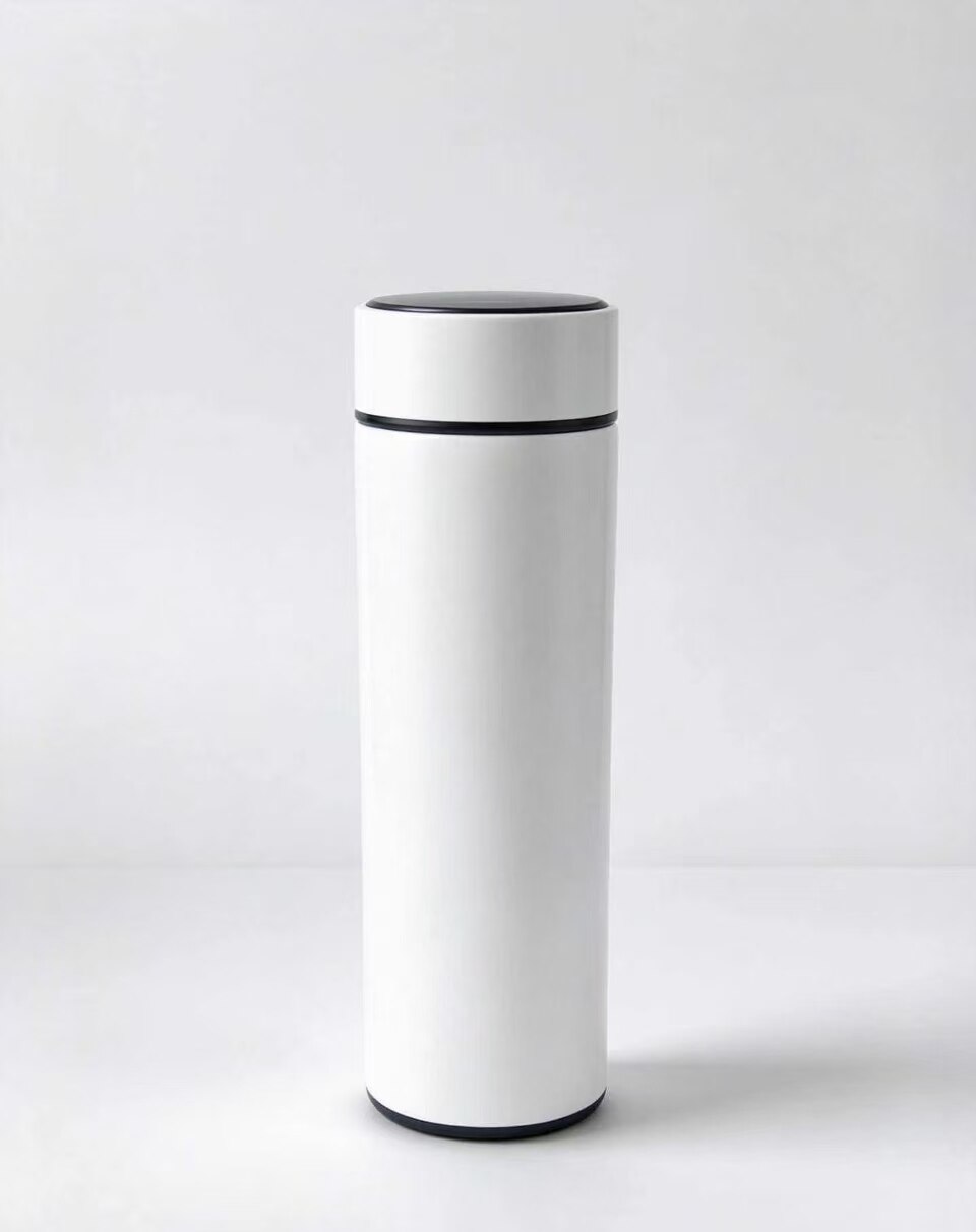 Minimalist Black-Ring Smart Temperature Display Cup