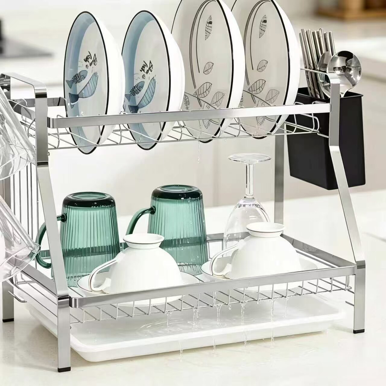 Precision Double-Layer Stainless Steel Drain Rack 3