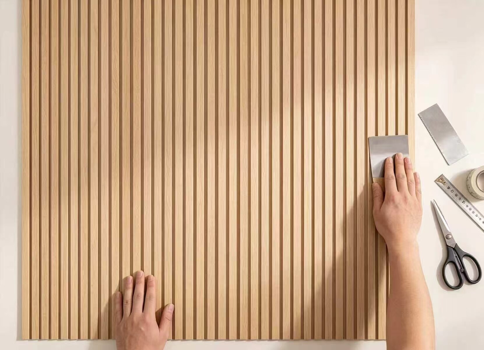 Vertical Wood Grain Background Sticker 5