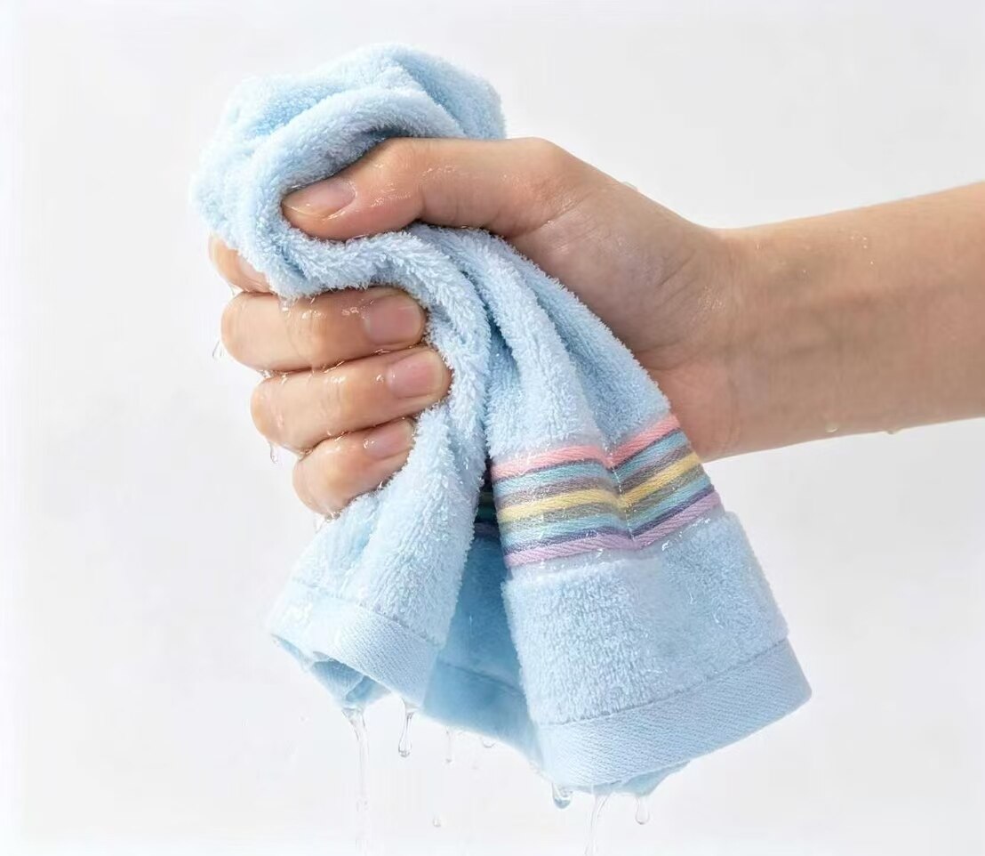 Polyester-Cotton Blend Rainbow Stripe Towel 5