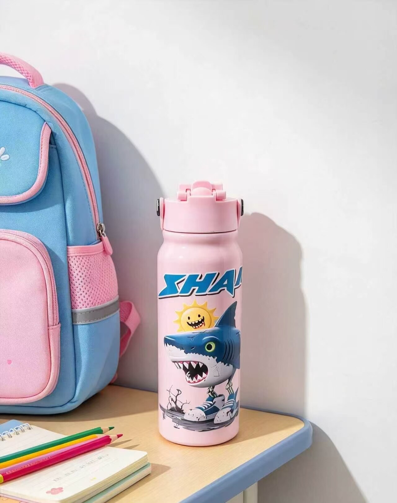 Cute Pink Shark Pop-Top Cup 2