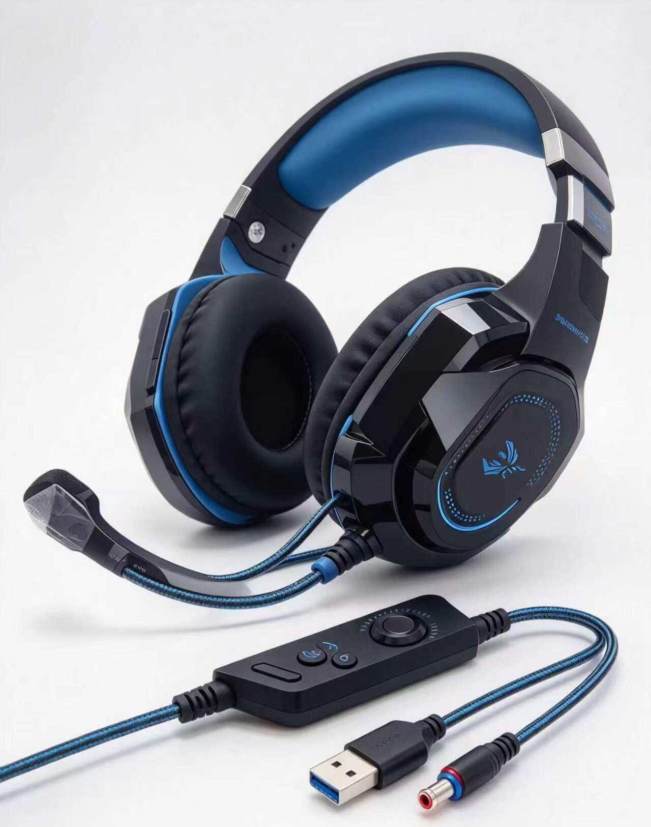 Black Armor & Blue Blade Gaming Headset