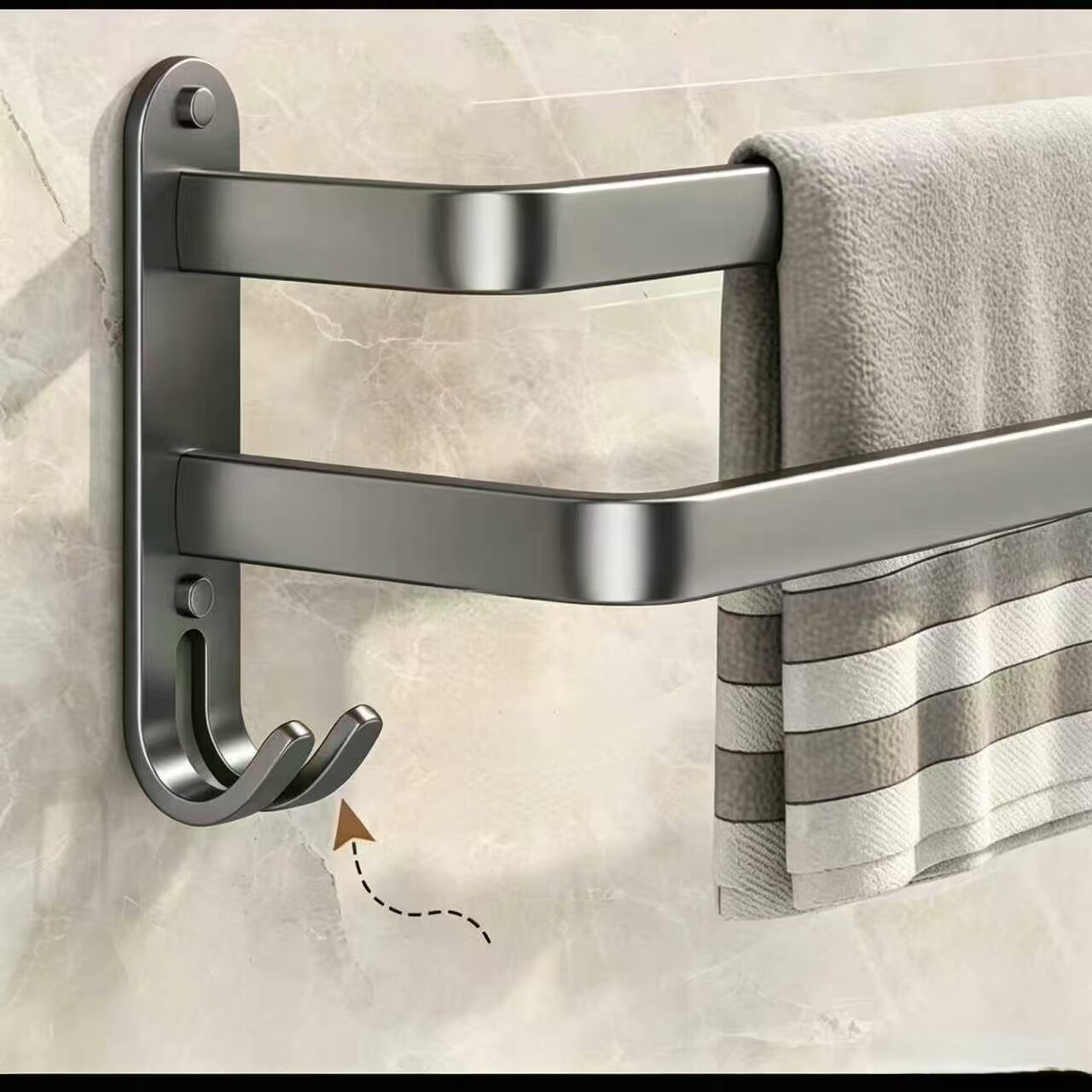 Gunmetal Stepped 3-Tier Wall Mount 3