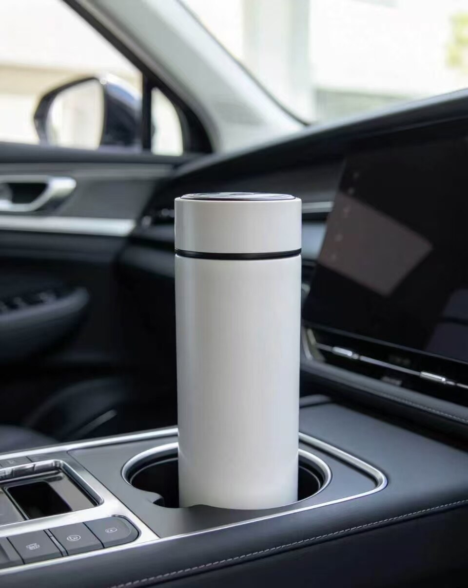 Minimalist Black Ring Smart Temp Display Mug 2