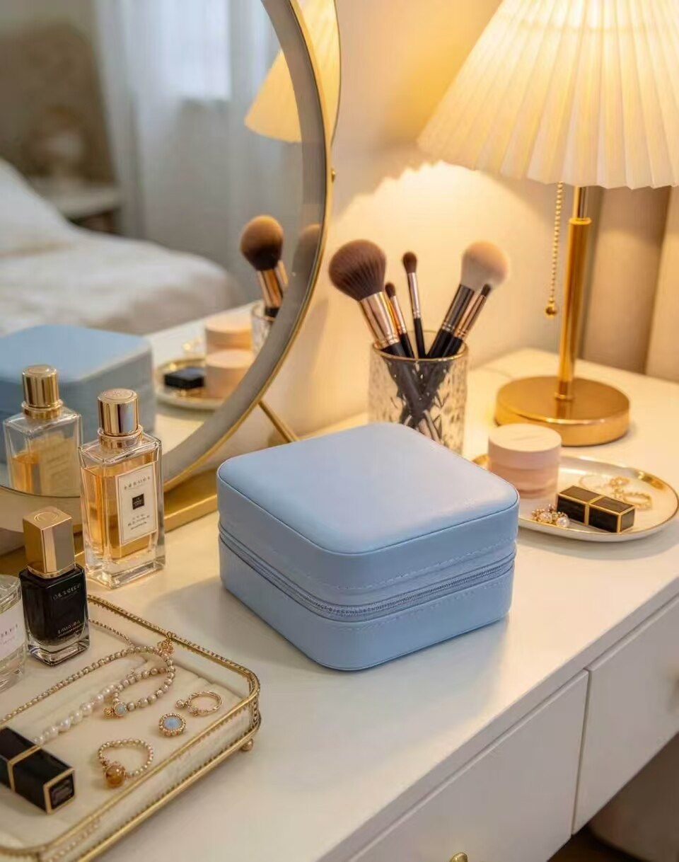 Sea Salt Blue Chona Portable Jewelry Case 5