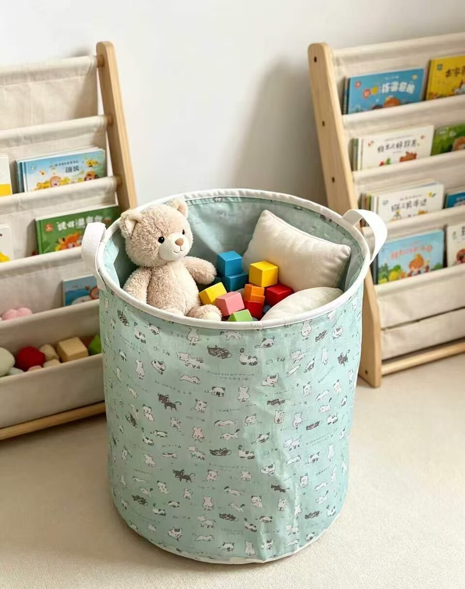 Mint Cat Fun Standing Foldable Bin 3