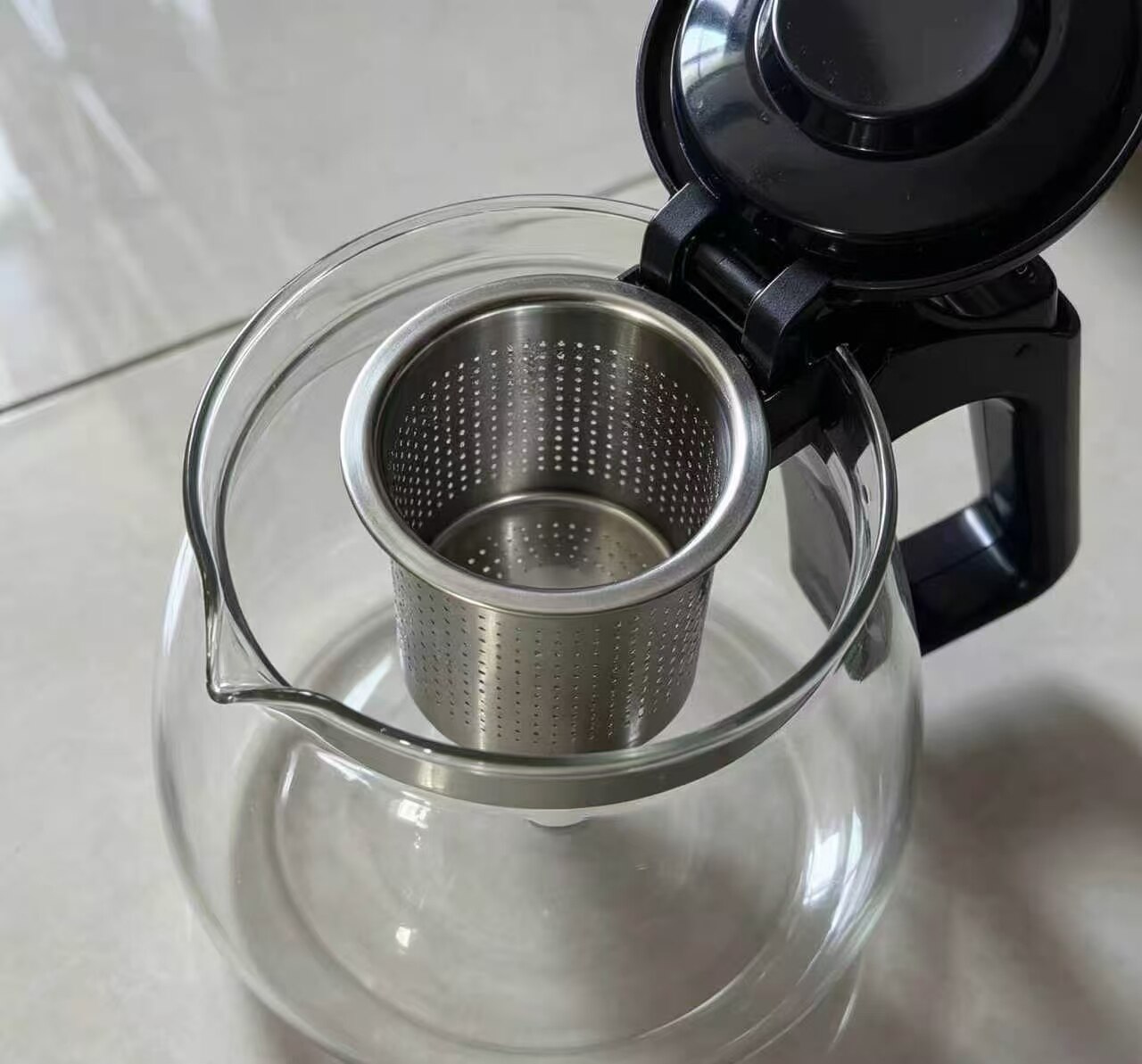 Simple Black Large Tea Pot 5