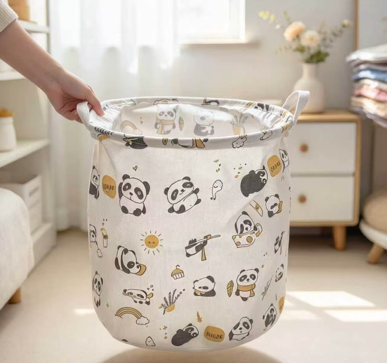 Cute Bear Park Cotton-Linen Storage Bin 3