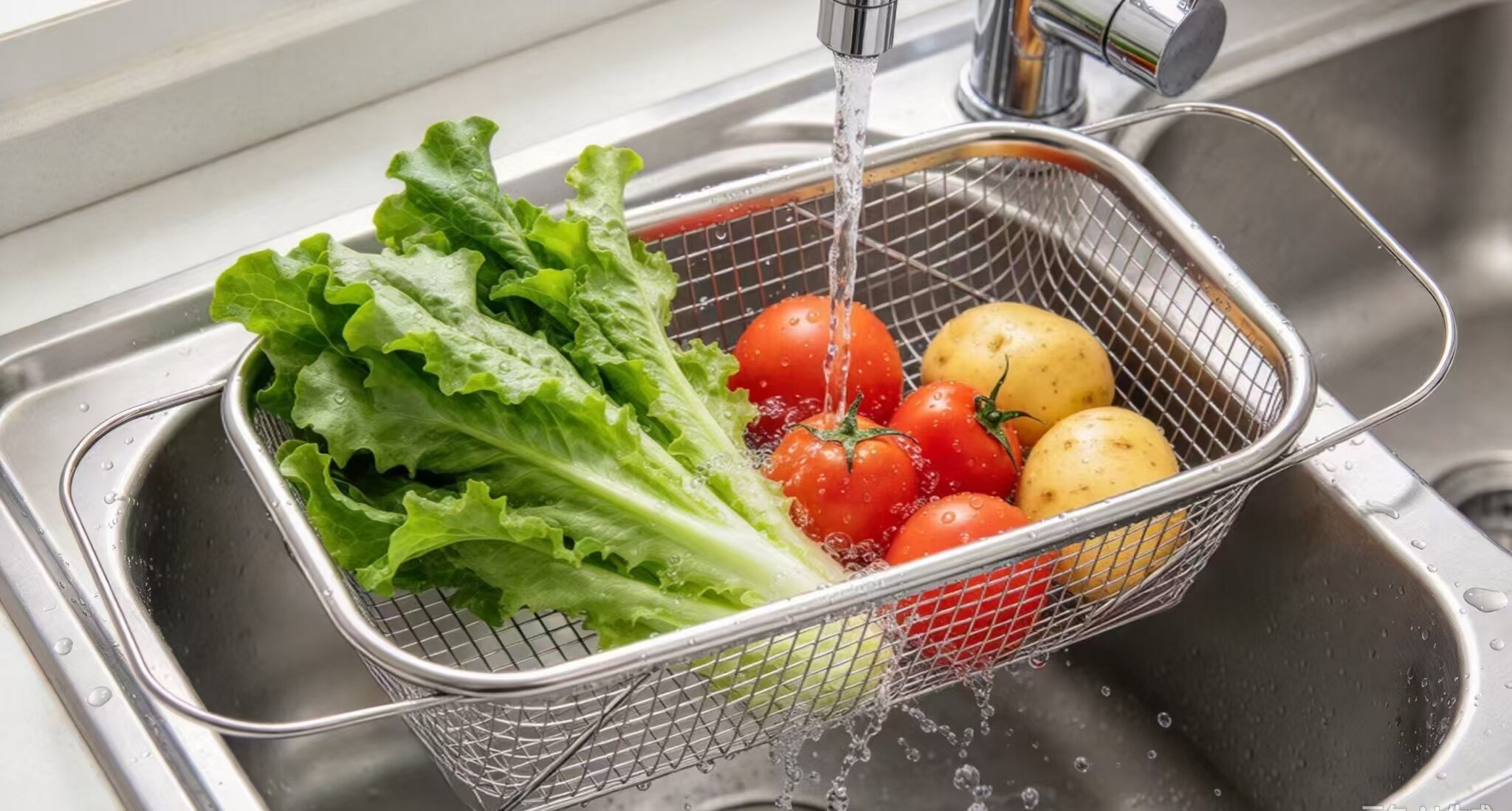 Silver Grid Double-Handle Rectangular Filter Basket 5
