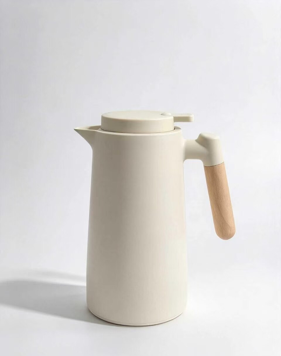 Cloud White Wood Grain Press Bottle