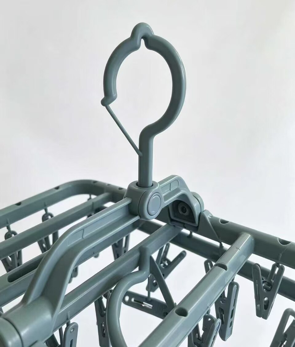 Gray Windproof Multi-Clip Drying Rack 4