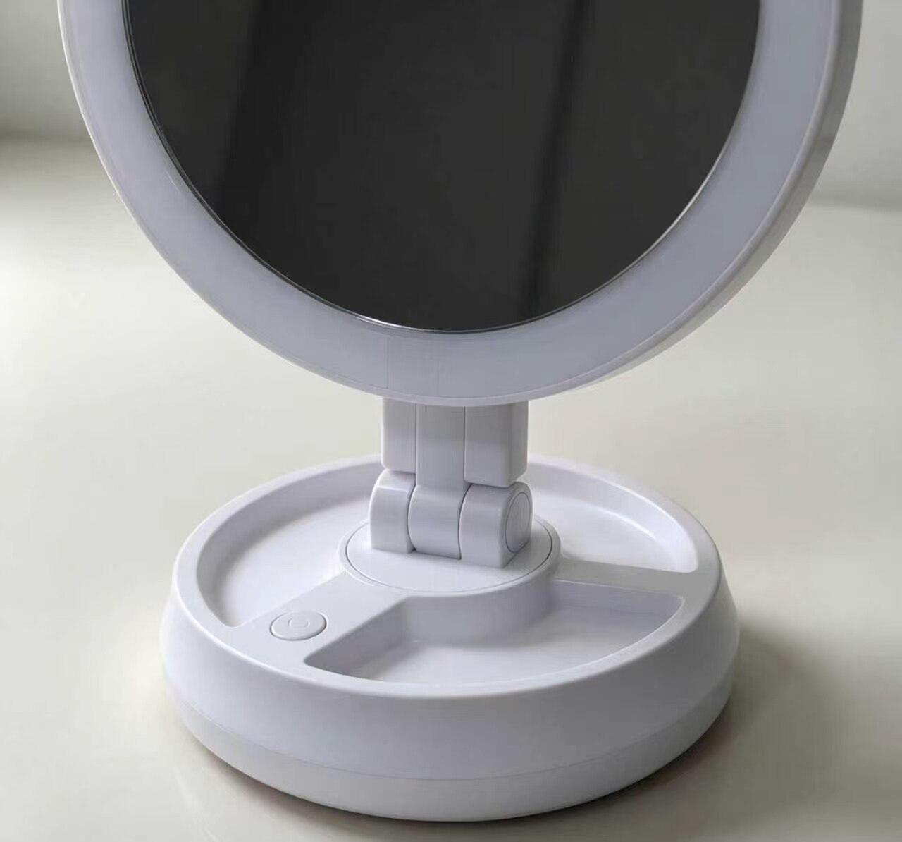 Elegant White Corner Vanity Mirror 5