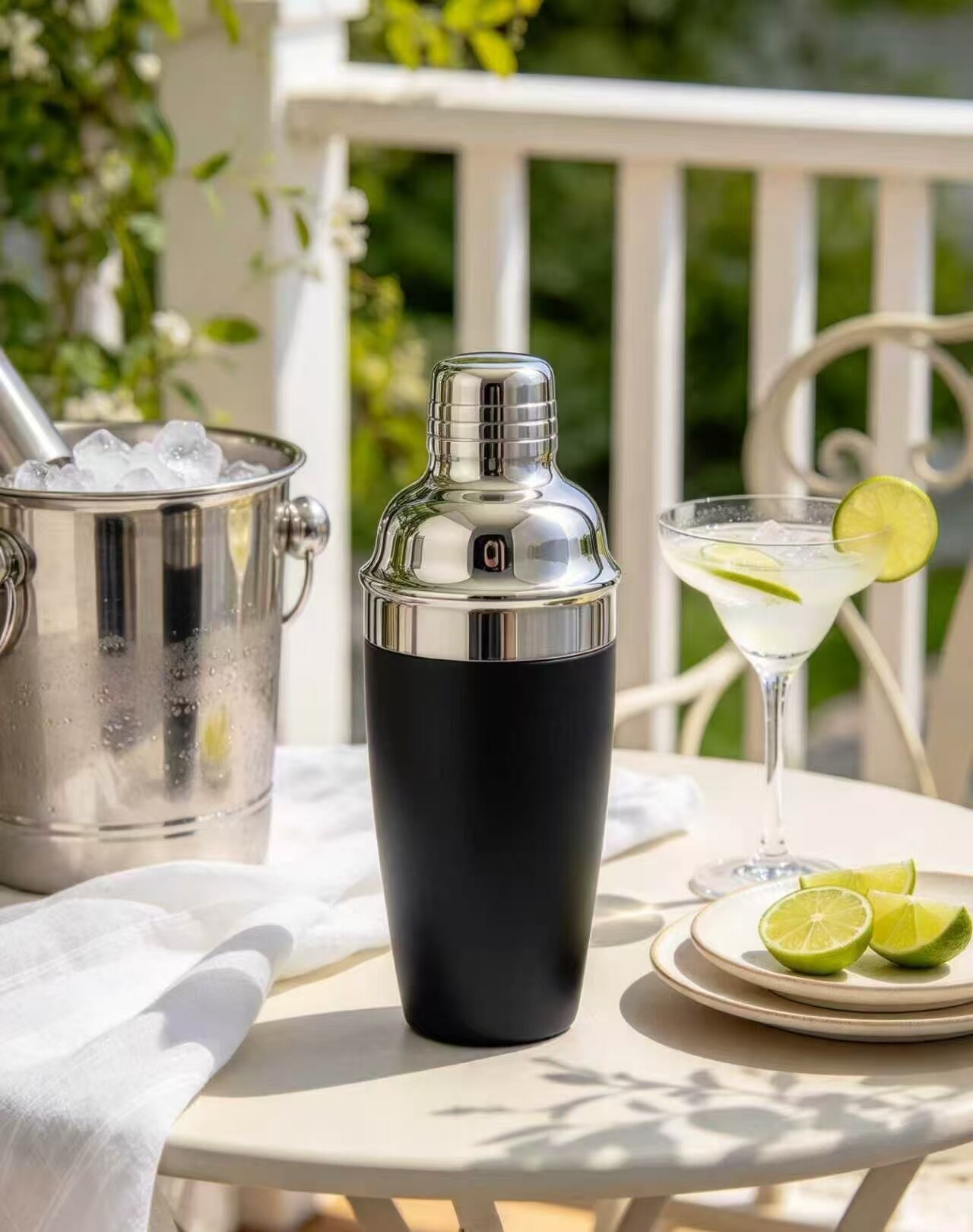 Black and White Minimalist Cocktail Shaker 2