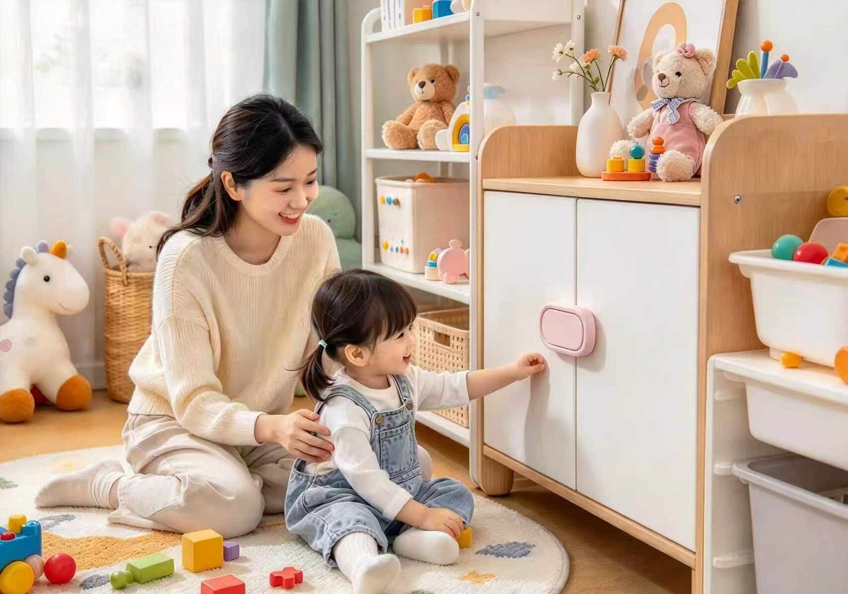 Soft Pink Smart Safety Lock 4