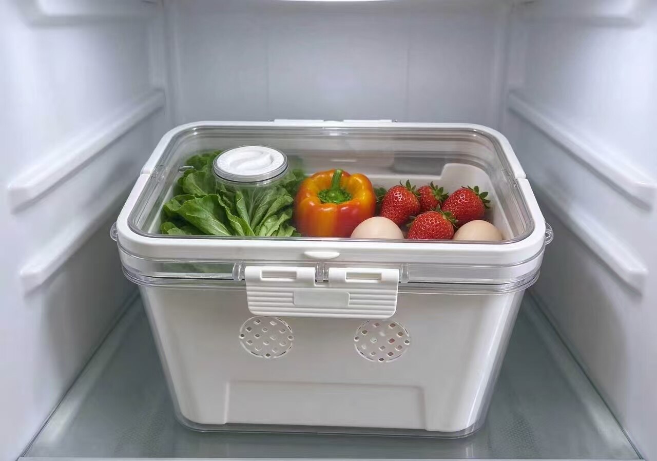 White Frame Transparent Lid Snap Storage Box 3