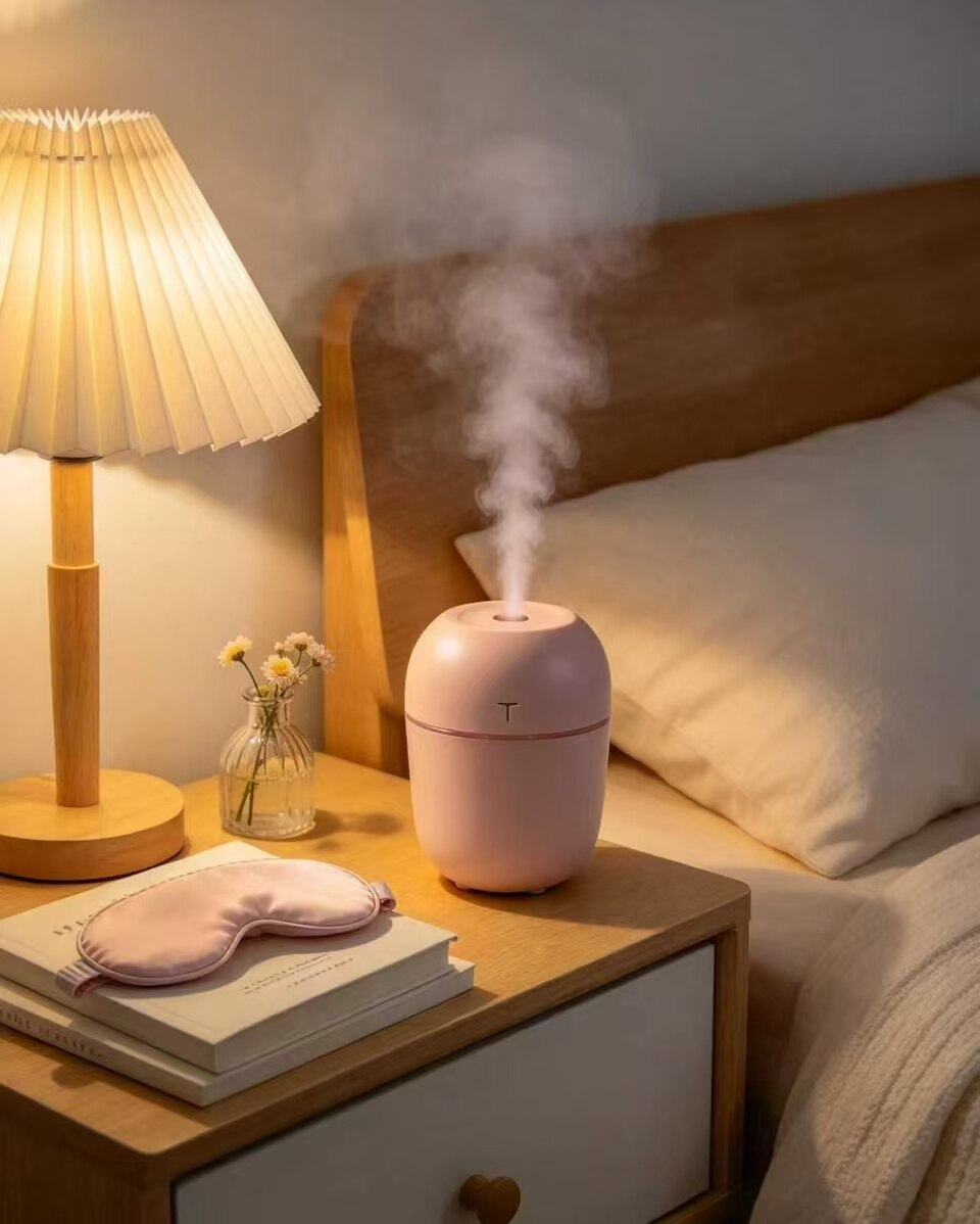 Dusty Pink Eggshell Mini Humidifier 3