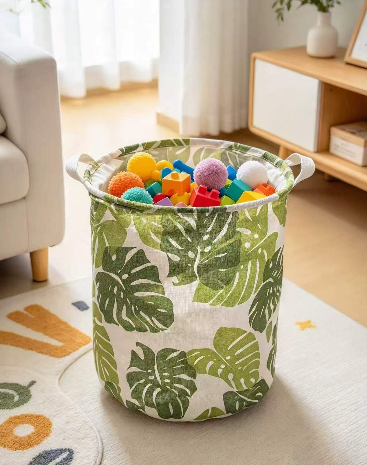 Monstera Deliciosa Double-Ear Storage Basket 3