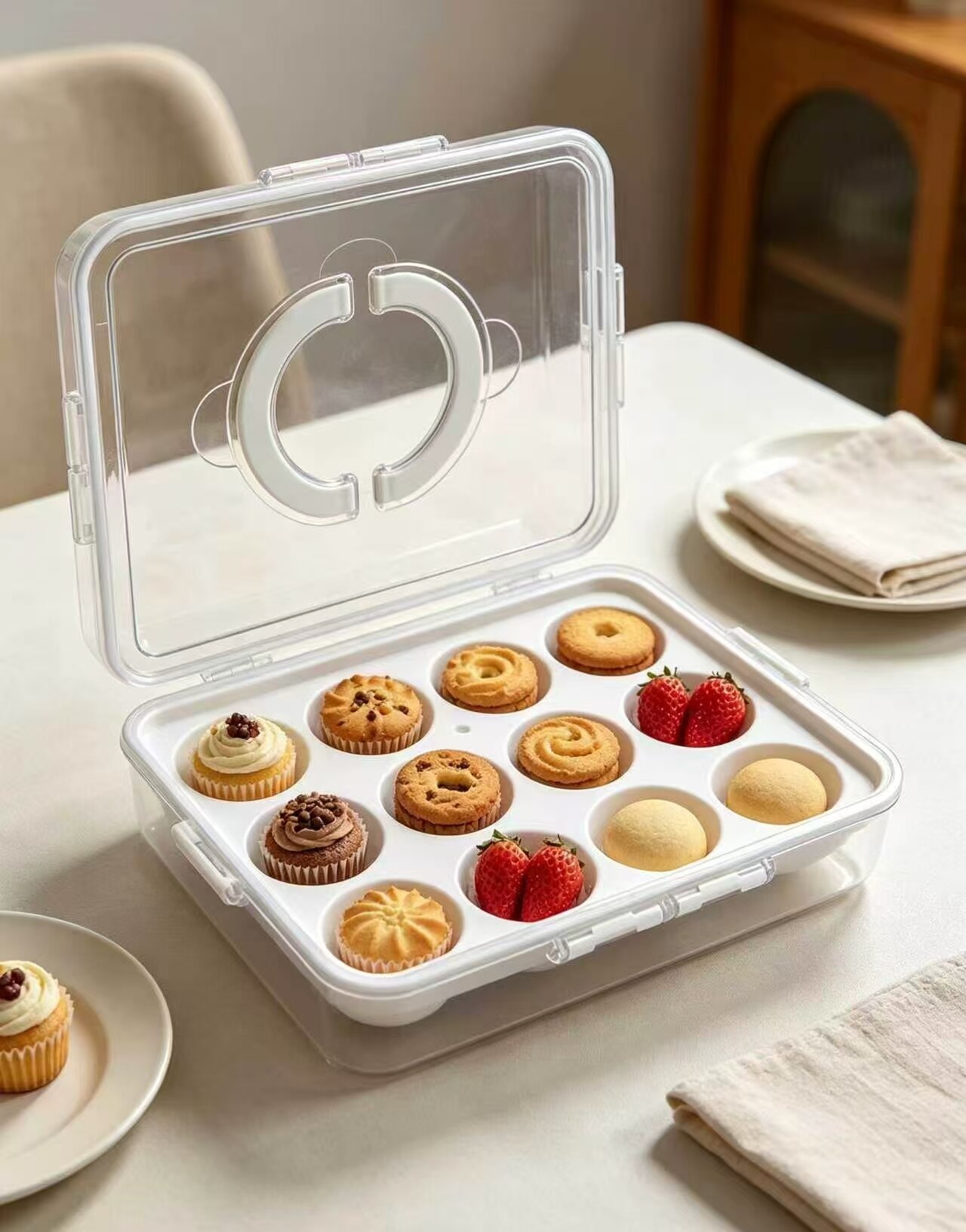Crystal-clear shockproof round slot organizer 2