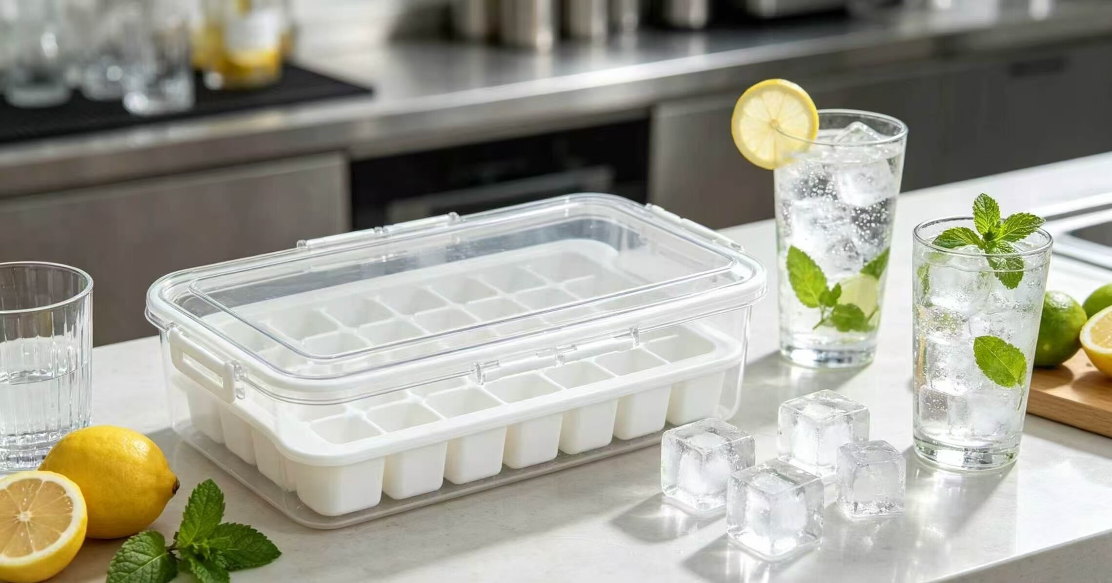 Crystal-clear card grid freezer box 3