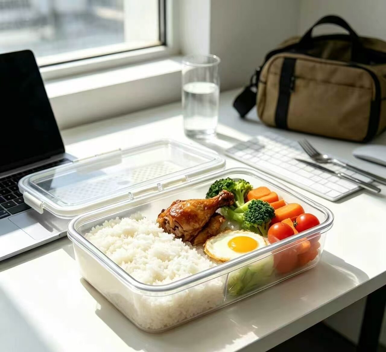 Clear Dry & Wet Separation Freshness Container 2