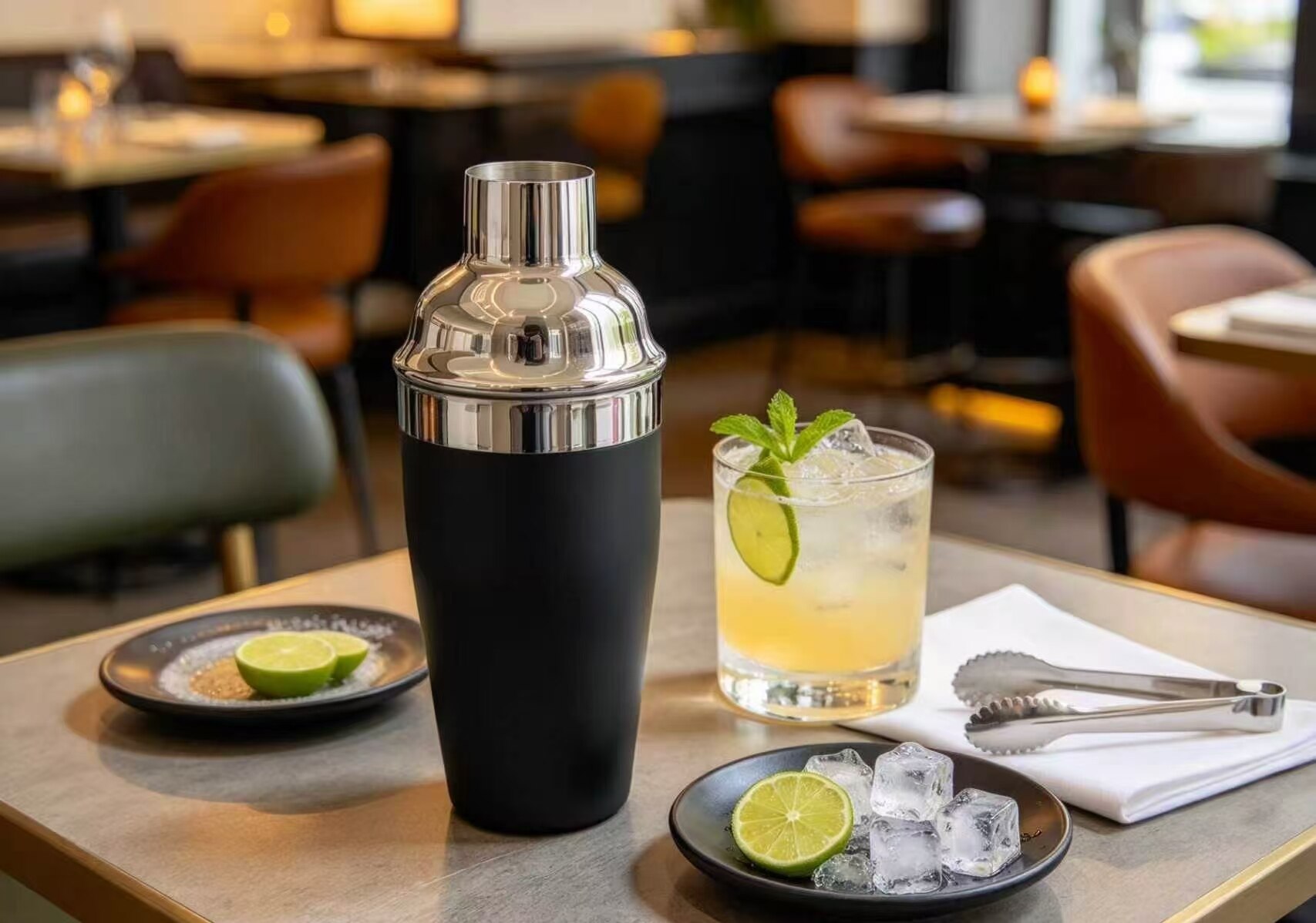 Minimalist Black & White Cocktail Shaker 3