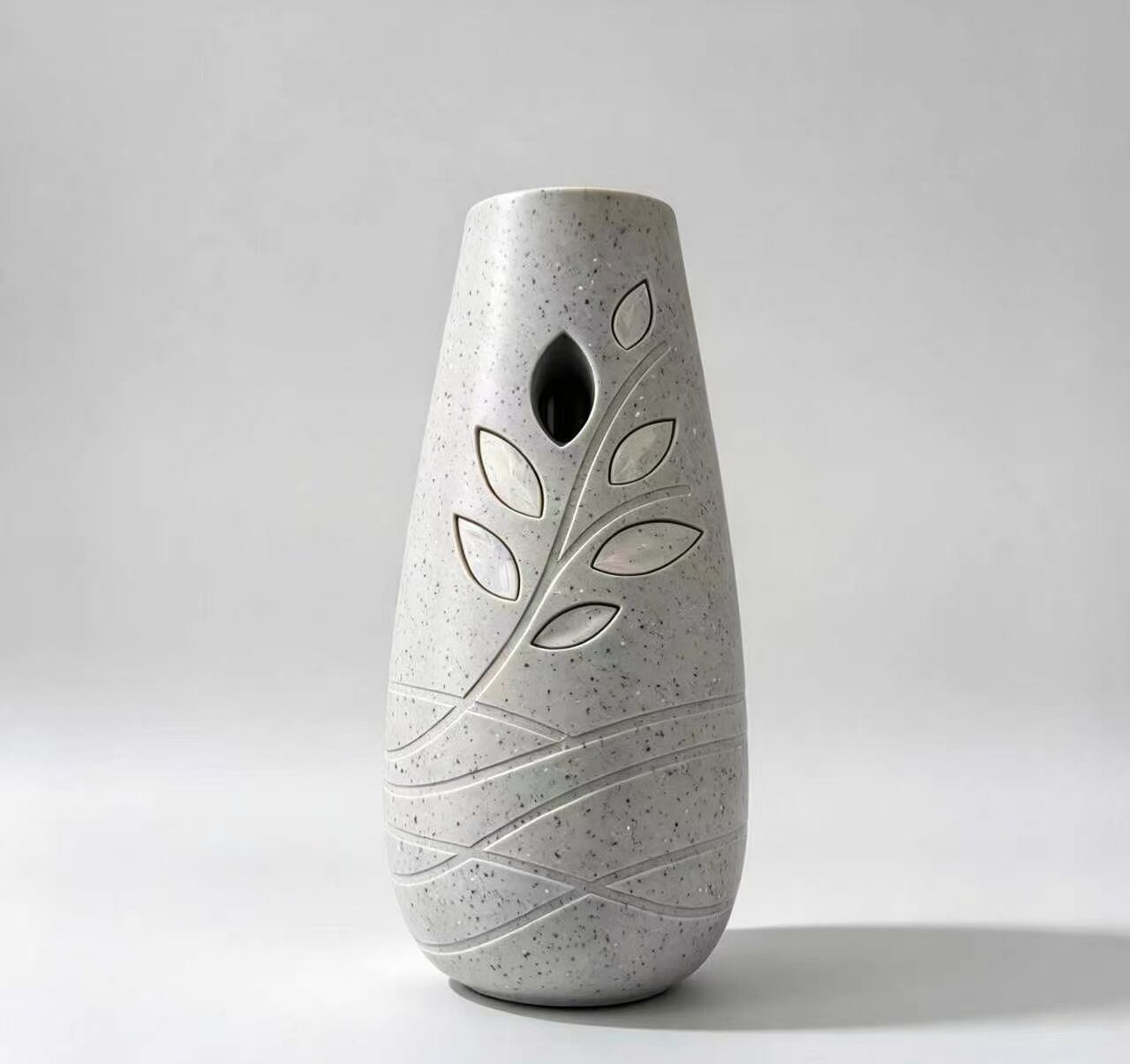 Stone Pattern Leaf Shadow Aroma Humidifier