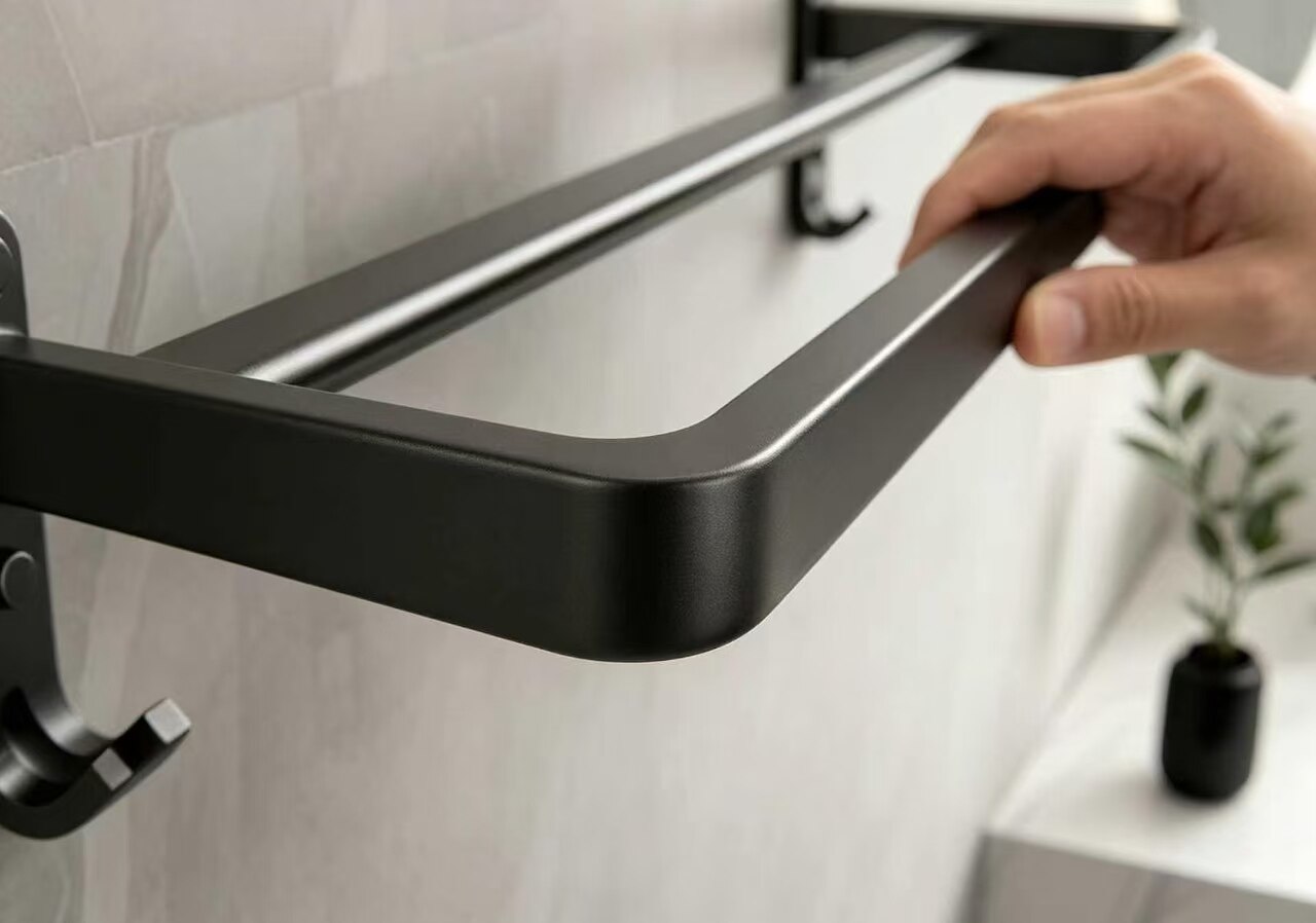 Obsidian Flat Tube Dual-Rod Wall Mount 3