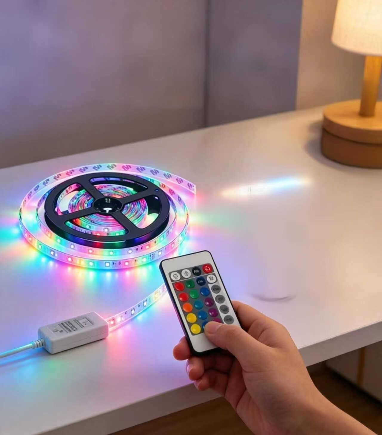 RGB Color-Changing Remote Control LED Strip 2