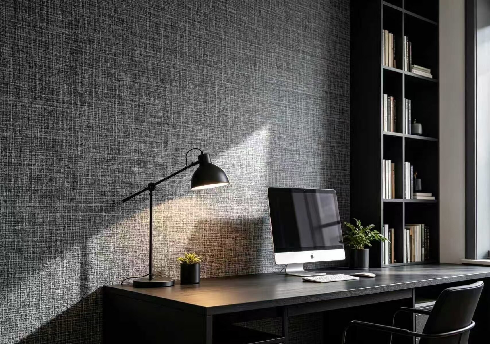 Dark Linen Texture Wall Sticker 2
