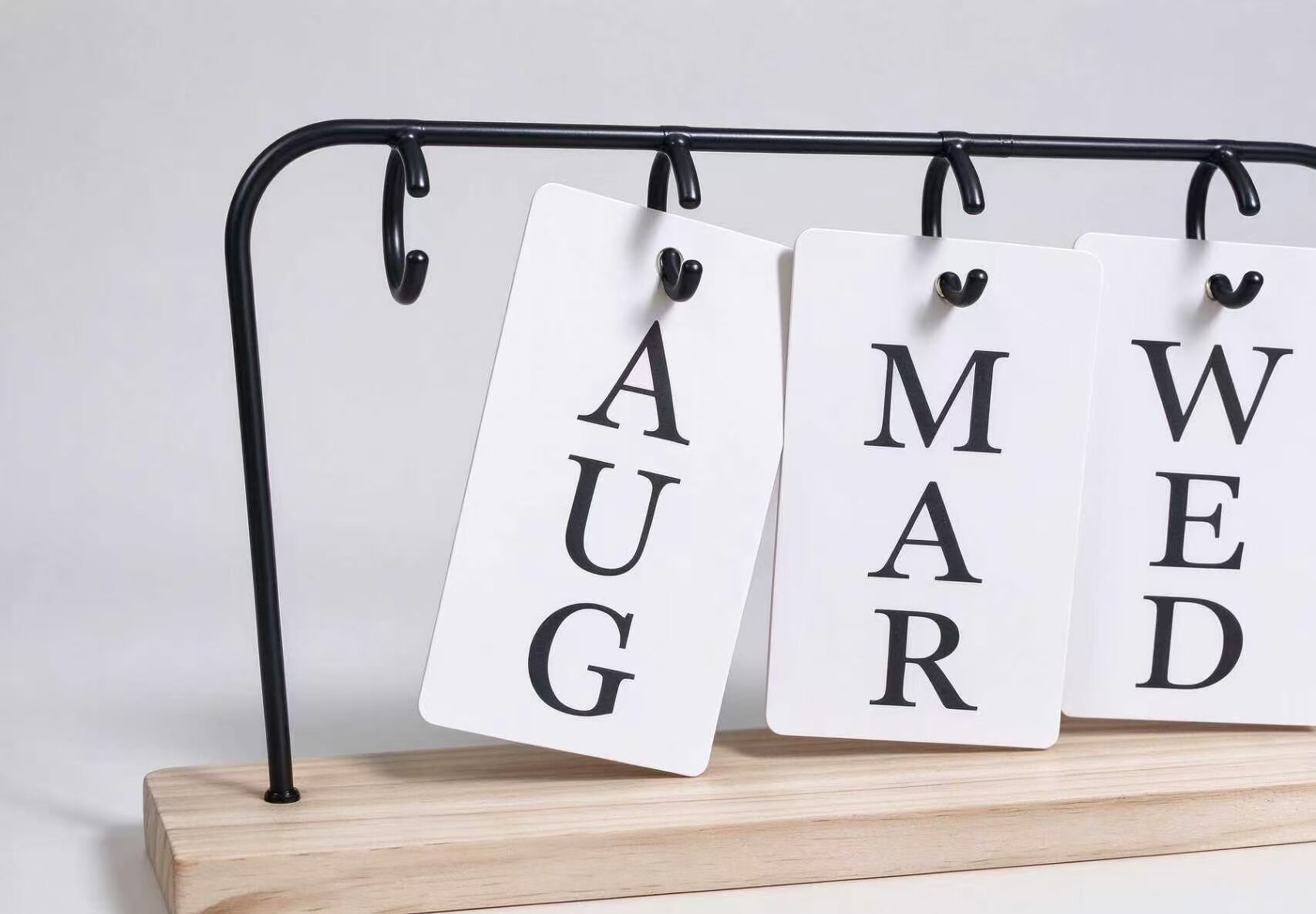 Wooden and Iron Card Calendar Stand 5