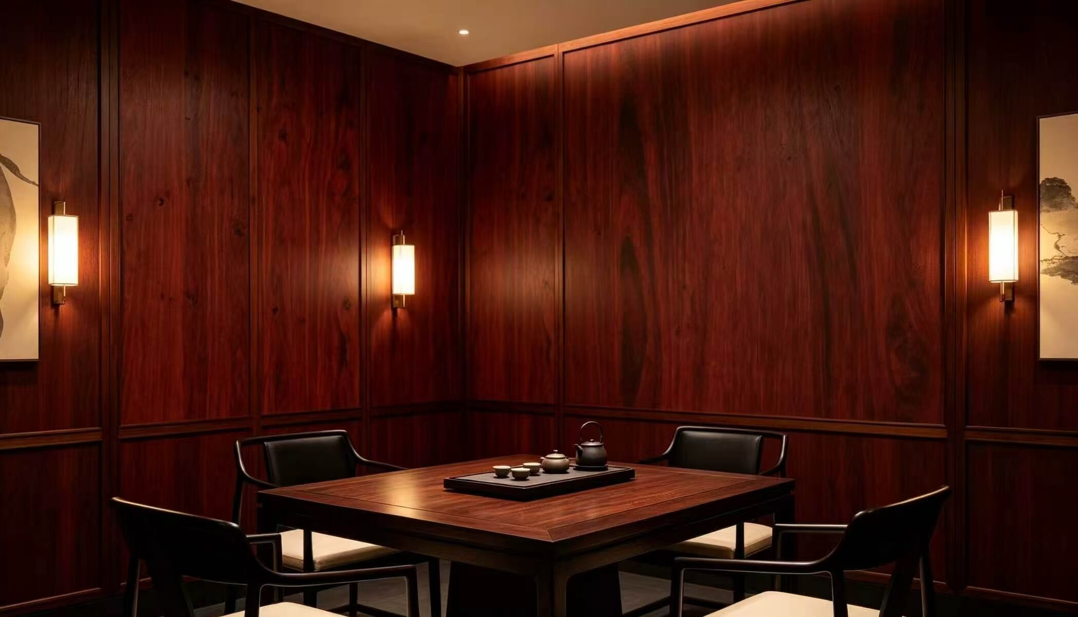 Red Oak Wood Wall Sticker 4