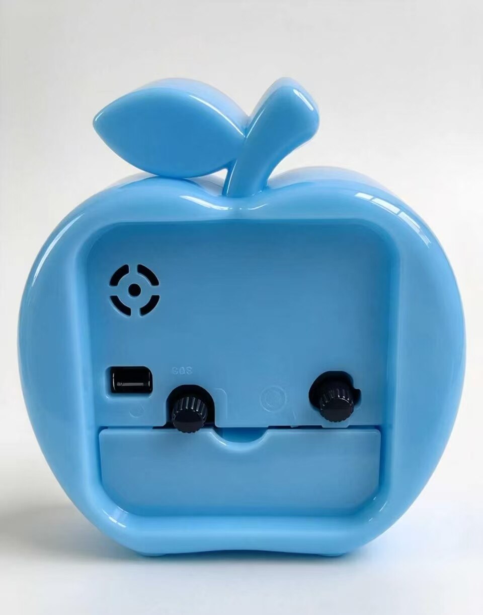 Azure Apple Silent Clock 5