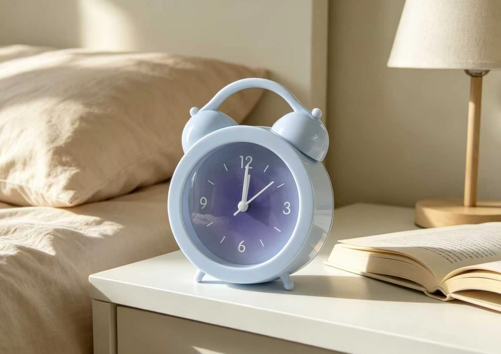Mist Blue Dial Bell Clock 2
