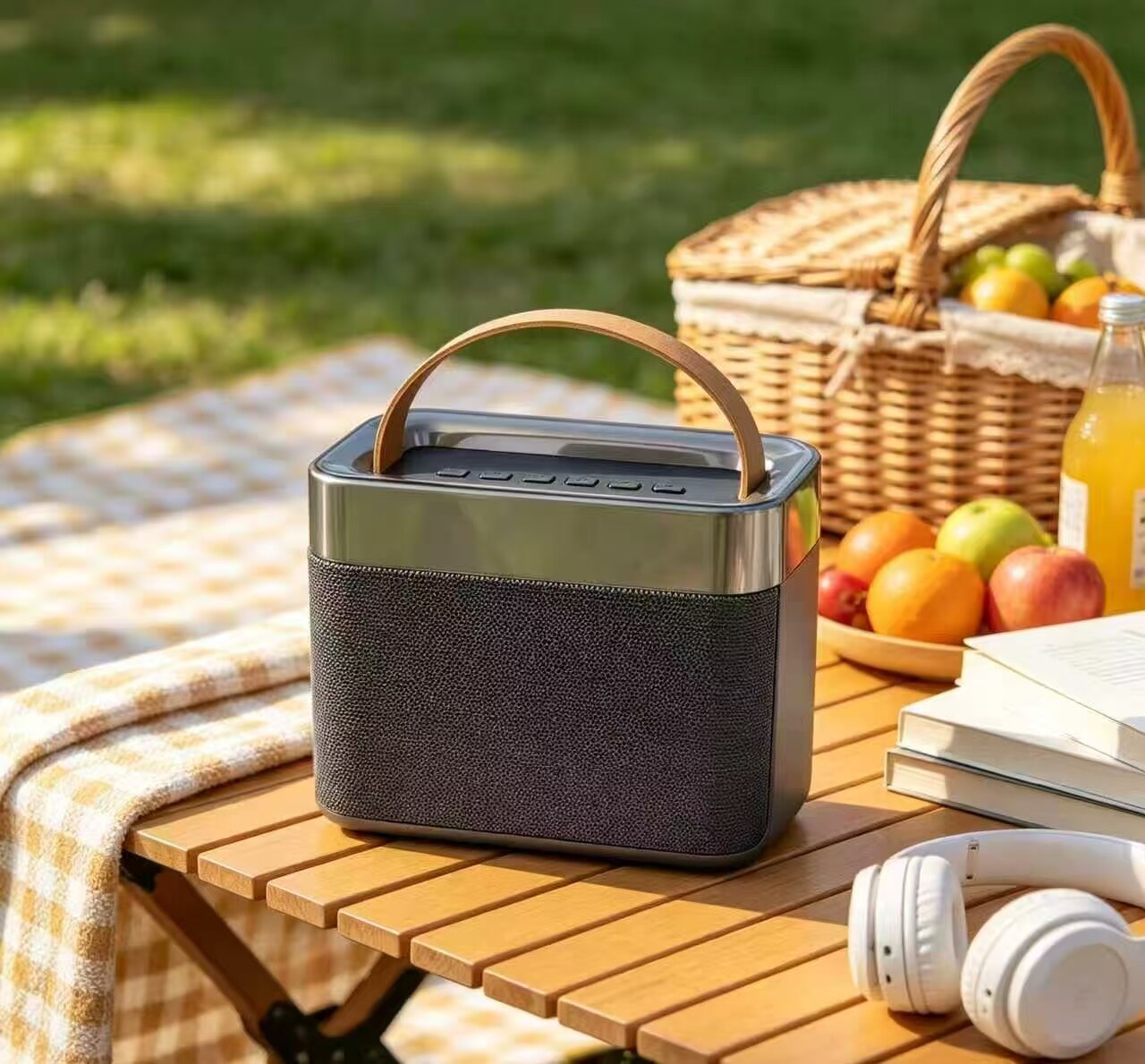 Ash Grain Crystal Wood Handle Speaker 2